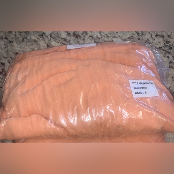 NWT IMPRESSIONS KAIGA BACKLESS PLISSE DRESS 🧡, Sz.S, BNWTIB - Picture 7 of 7